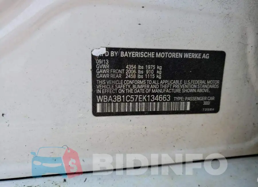 WBA3B1C57EK134663 Photo# 12