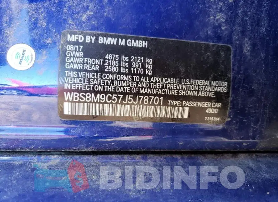WBS8M9C57J5J78701 Photo# 12