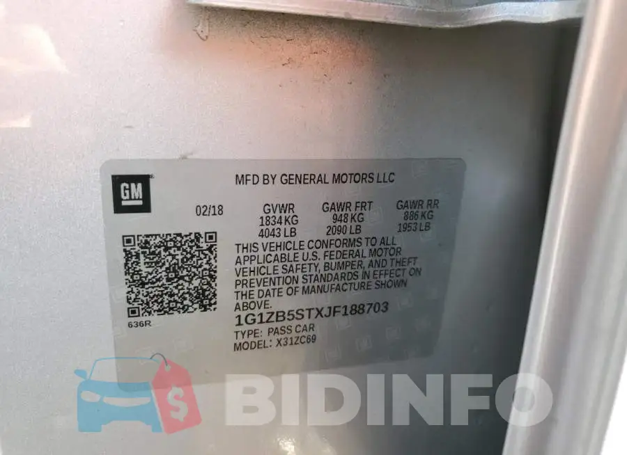 1G1ZB5STXJF188703 Photo# 12