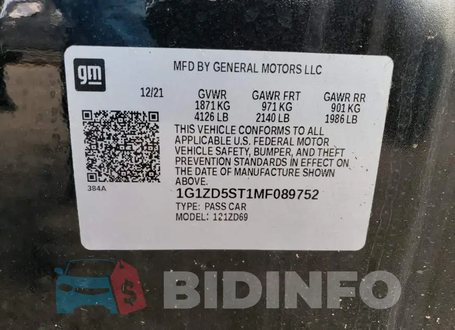 1G1ZD5ST1MF089752 Photo# 12