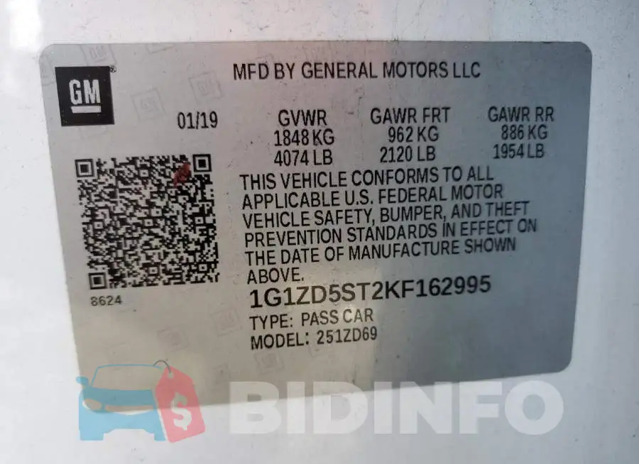 1G1ZD5ST2KF162995 Photo# 13