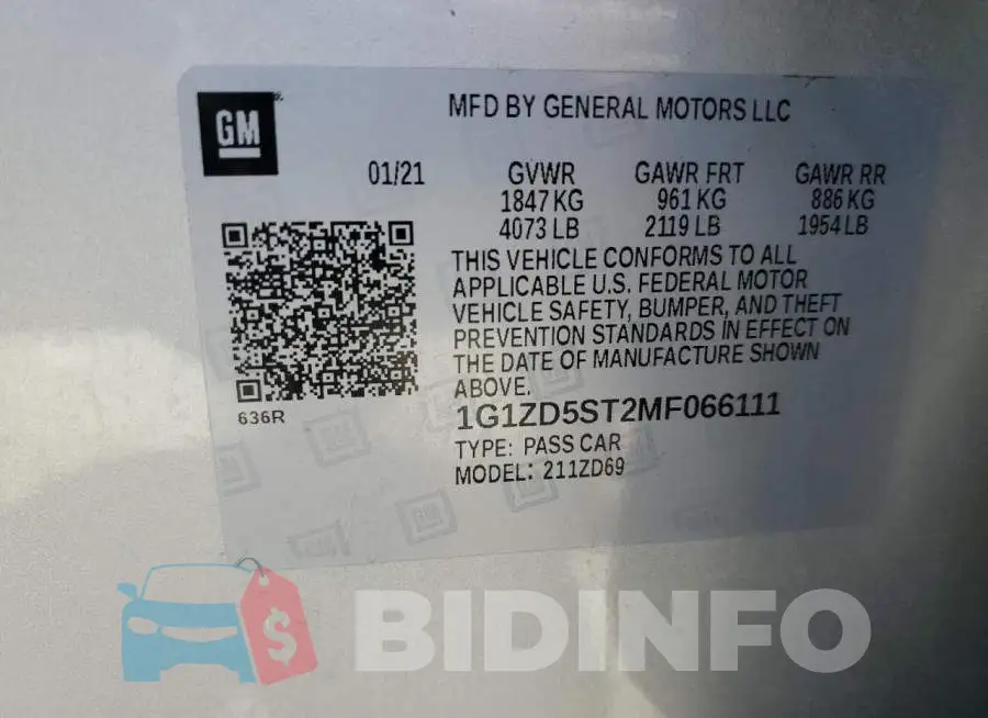 1G1ZD5ST2MF066111 Photo# 12