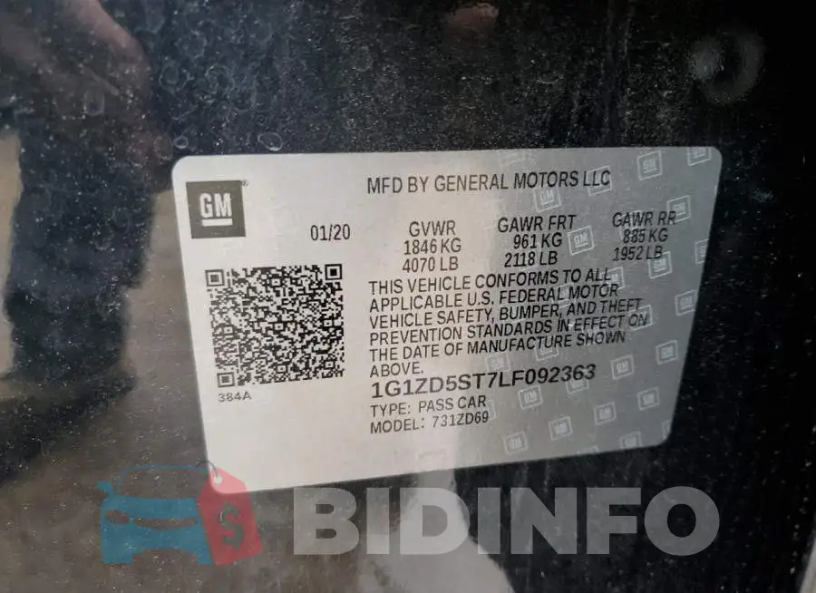 1G1ZD5ST7LF092363 Photo# 12