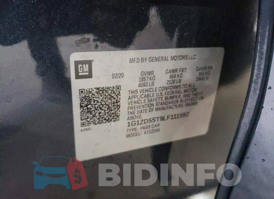 1G1ZD5ST9LF111592 Photo# 12