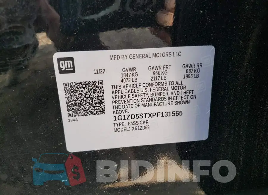 1G1ZD5STXPF131565 Photo# 12