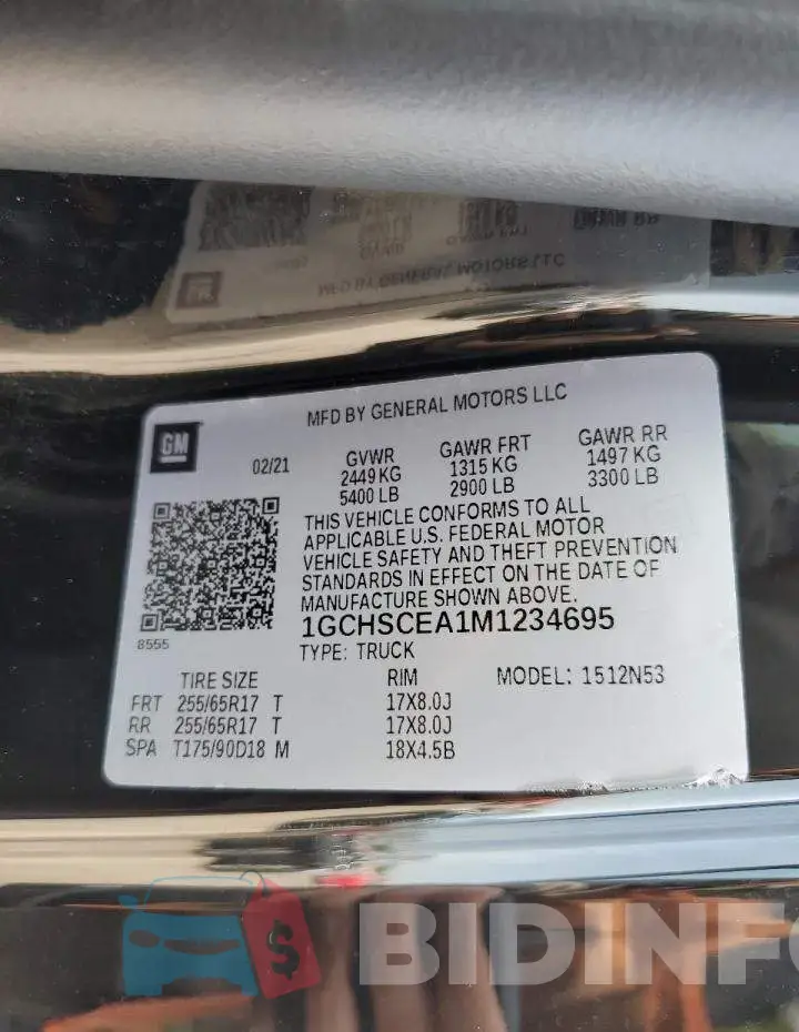 1GCHSCEA1M1234695 Photo# 12