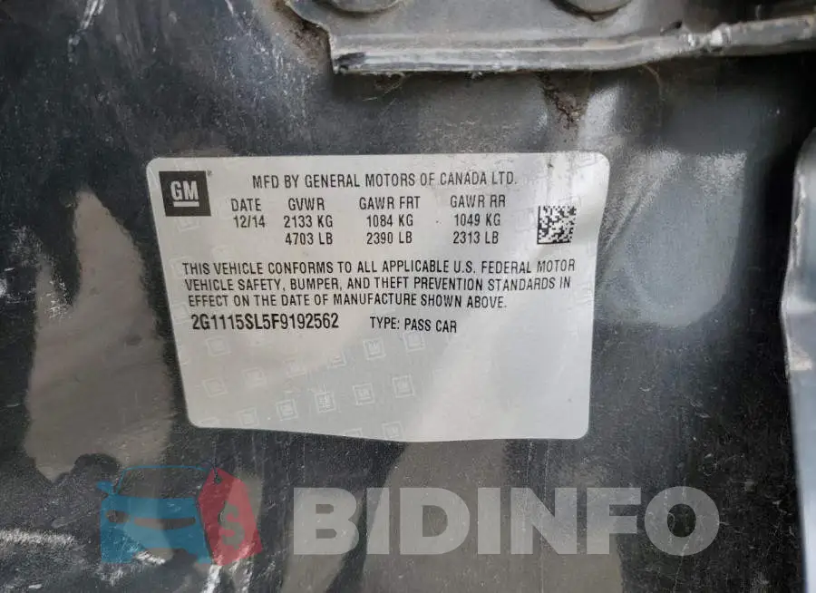 2G1115SL5F9192562 Photo# 12