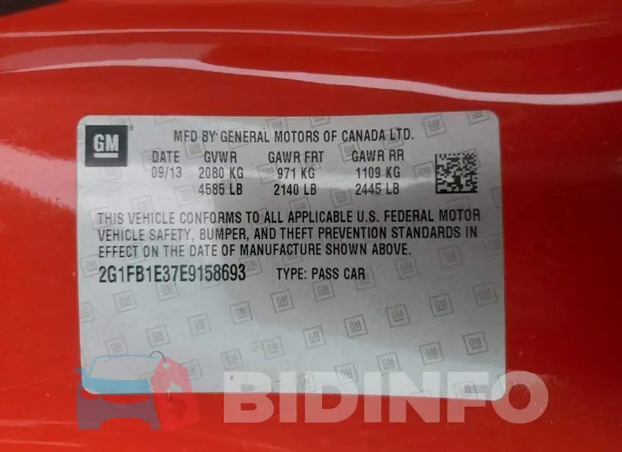 2G1FB1E37E9158693 Photo# 12