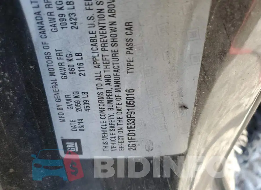 2G1FD1E33F9105016 Photo# 12