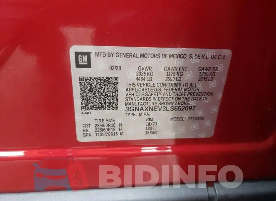 3GNAXNEV3LS652097 Photo# 12