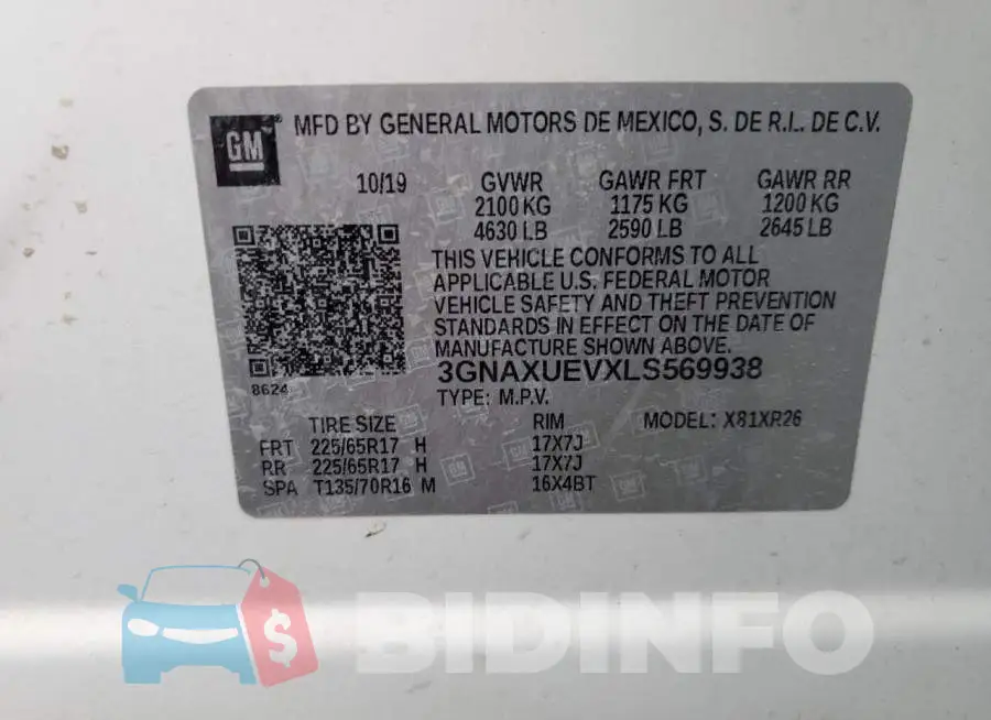 3GNAXUEVXLS569938 Photo# 13