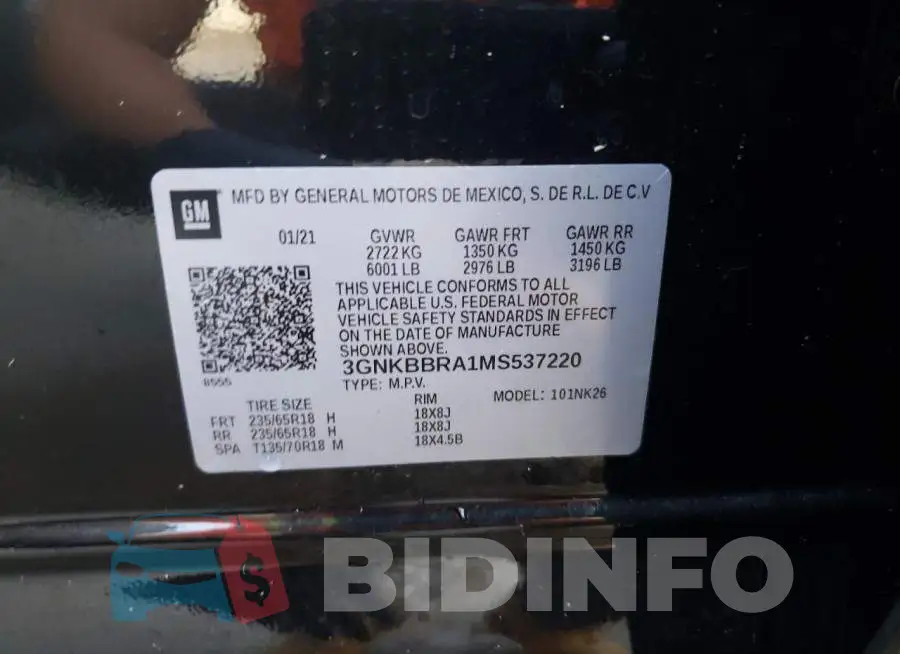 3GNKBBRA1MS537220 Photo# 13
