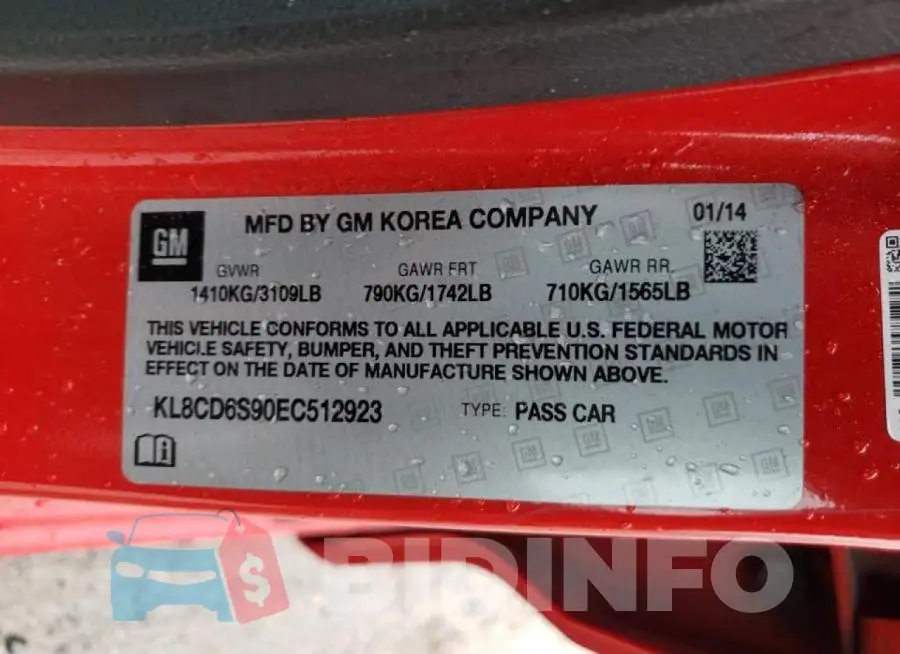 KL8CD6S90EC512923 Photo# 12