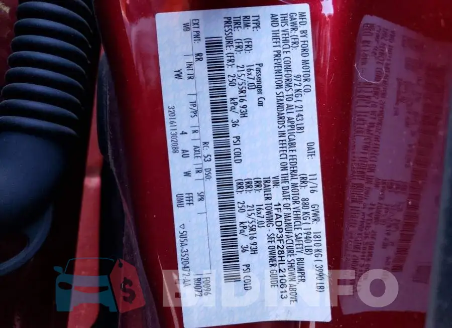 1FADP3F28HL210613 Photo# 12