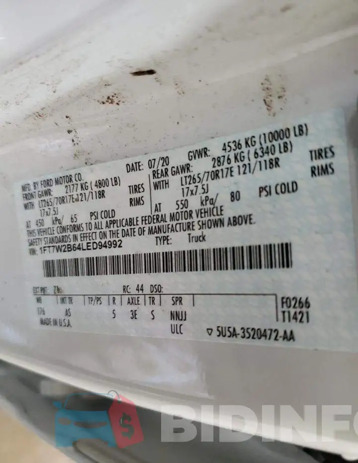 1FT7W2B64LED94992 Photo# 13