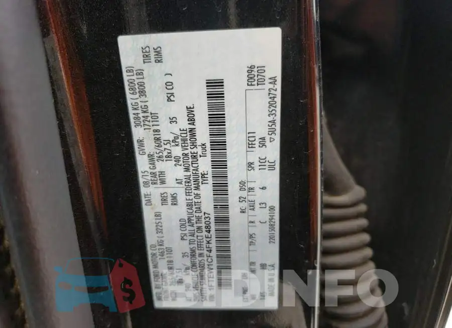 1FTEW1CF4FKE48037 Photo# 12