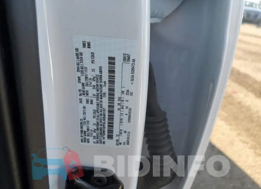 1FTEW1EP2LKE45137 Photo# 10
