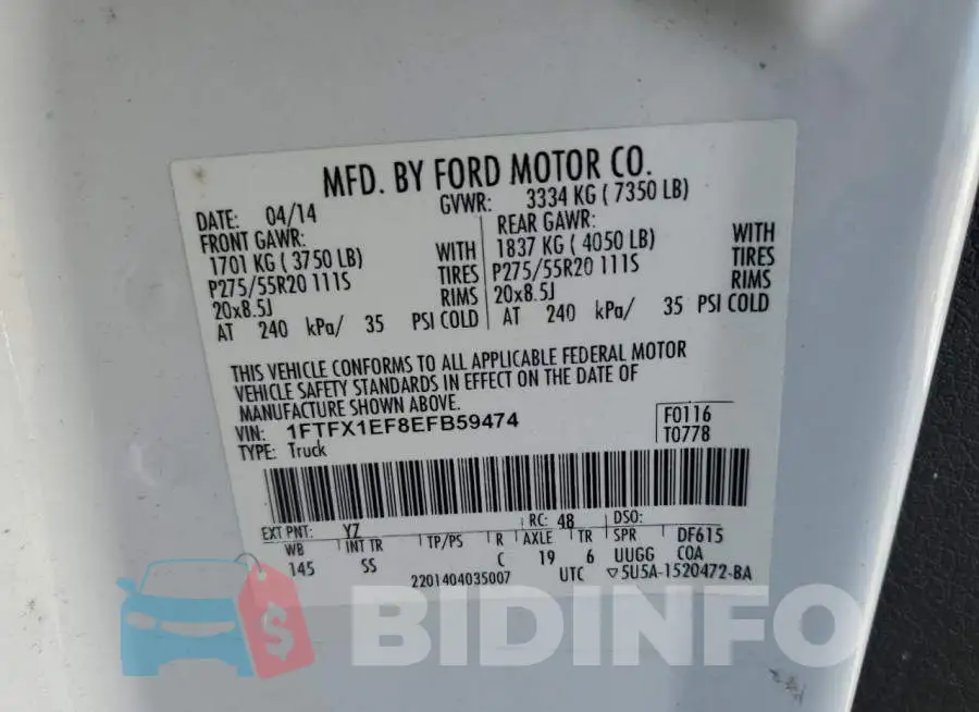 1FTFX1EF8EFB59474 Photo# 12