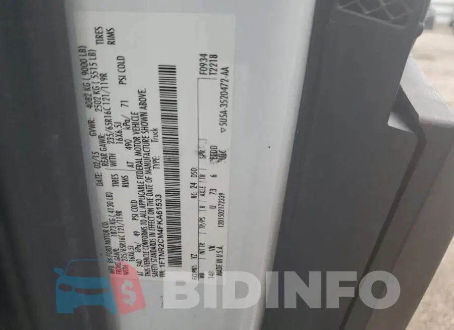 1FTNR2CM4FKA61533 Photo# 12