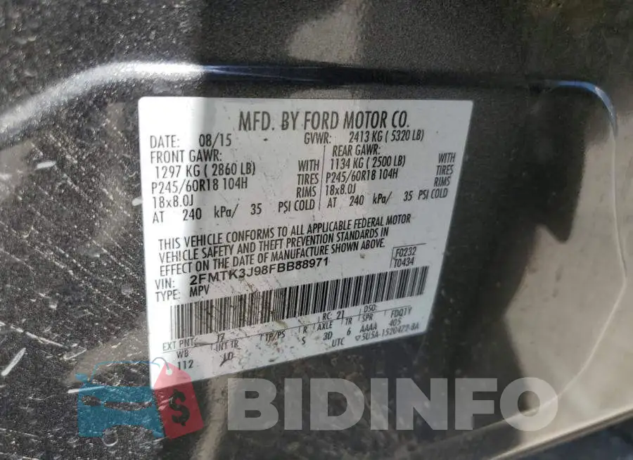 2FMTK3J98FBB88971 Photo# 13