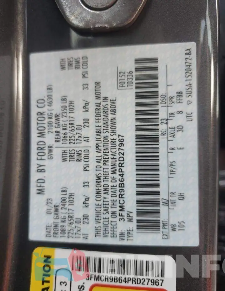 3FMCR9B64PRD27967 Photo# 13