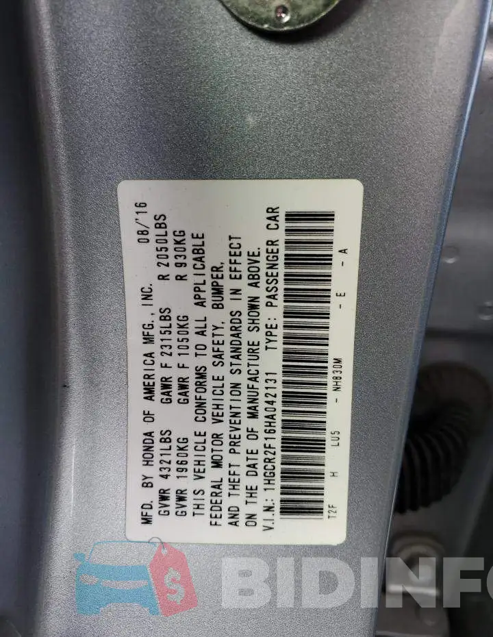 1HGCR2F16HA042131 Photo# 12
