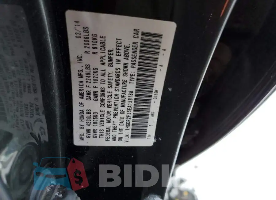 1HGCR2F35EA158188 Photo# 12