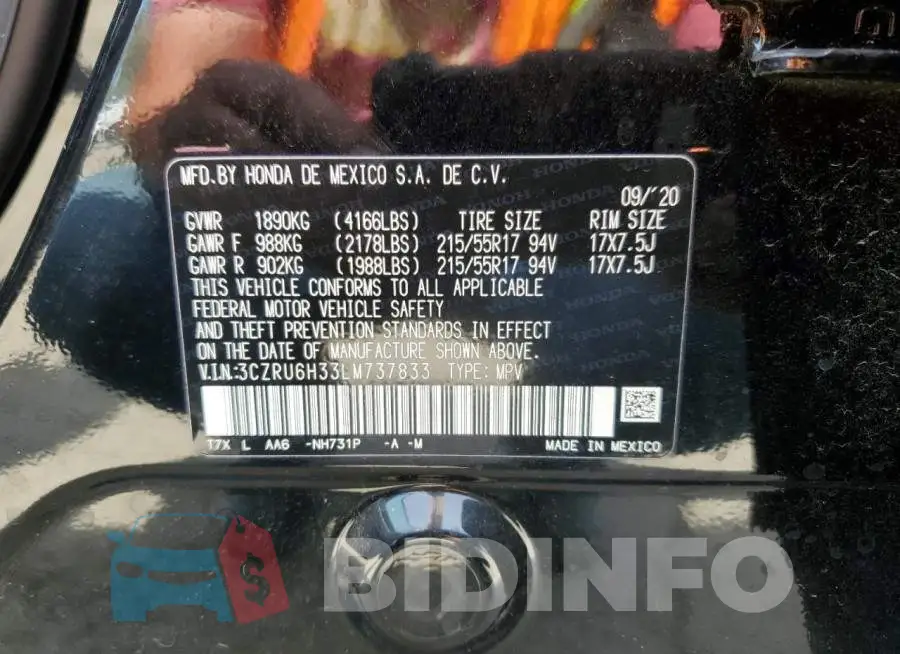 3CZRU6H33LM737833 Photo# 14
