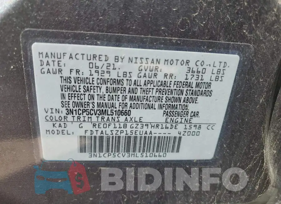 3N1CP5CV3ML510660 Photo# 13