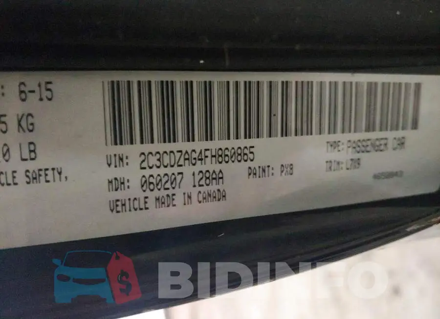 2C3CDZAG4FH860865 Photo# 10