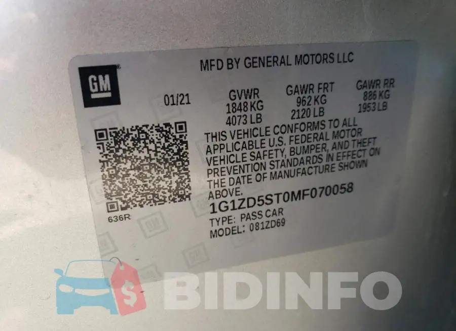 1G1ZD5ST0MF070058 Photo# 13