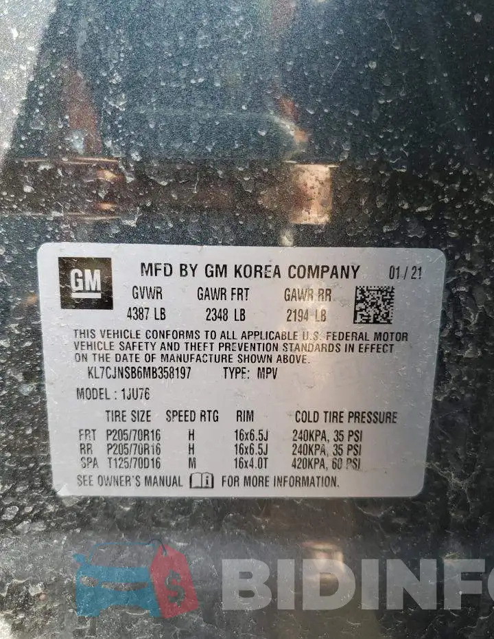 KL7CJNSB6MB358197 Photo# 13