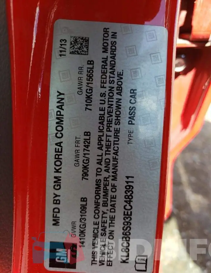 KL8CB6S93EC483911 Photo# 12