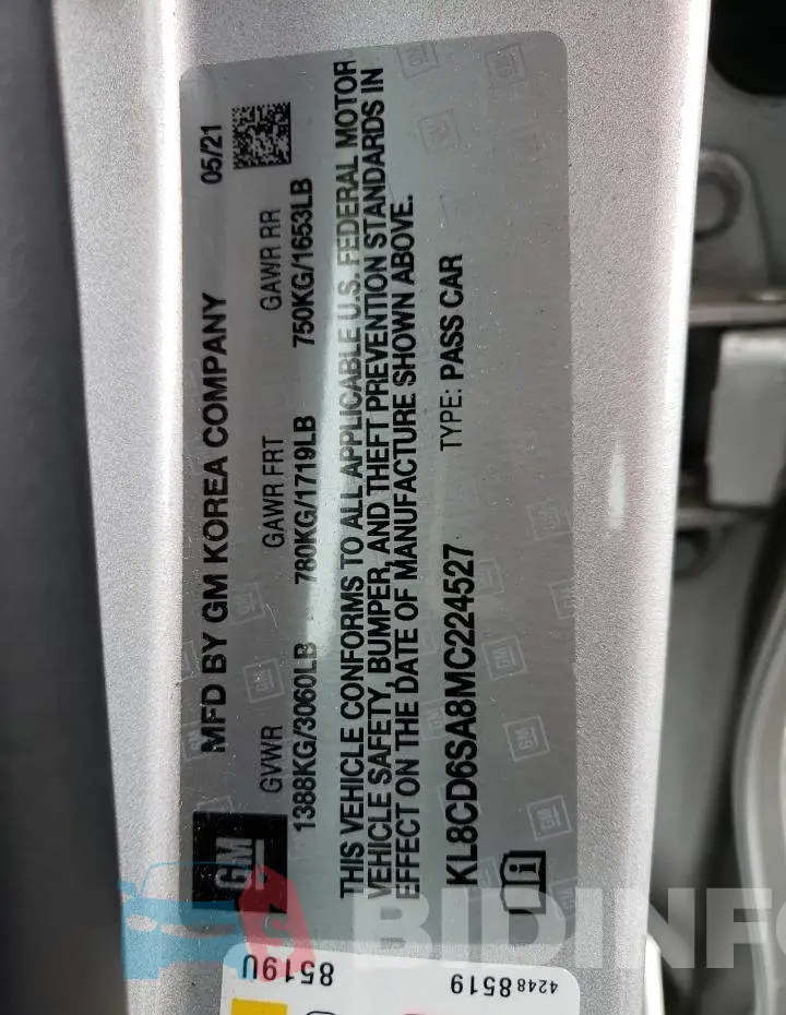 KL8CD6SA8MC224527 Photo# 12