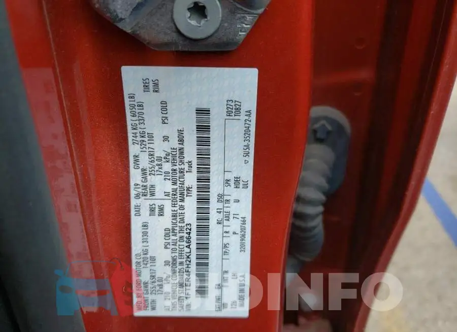 1FTER4FH2KLA66423 Photo# 12