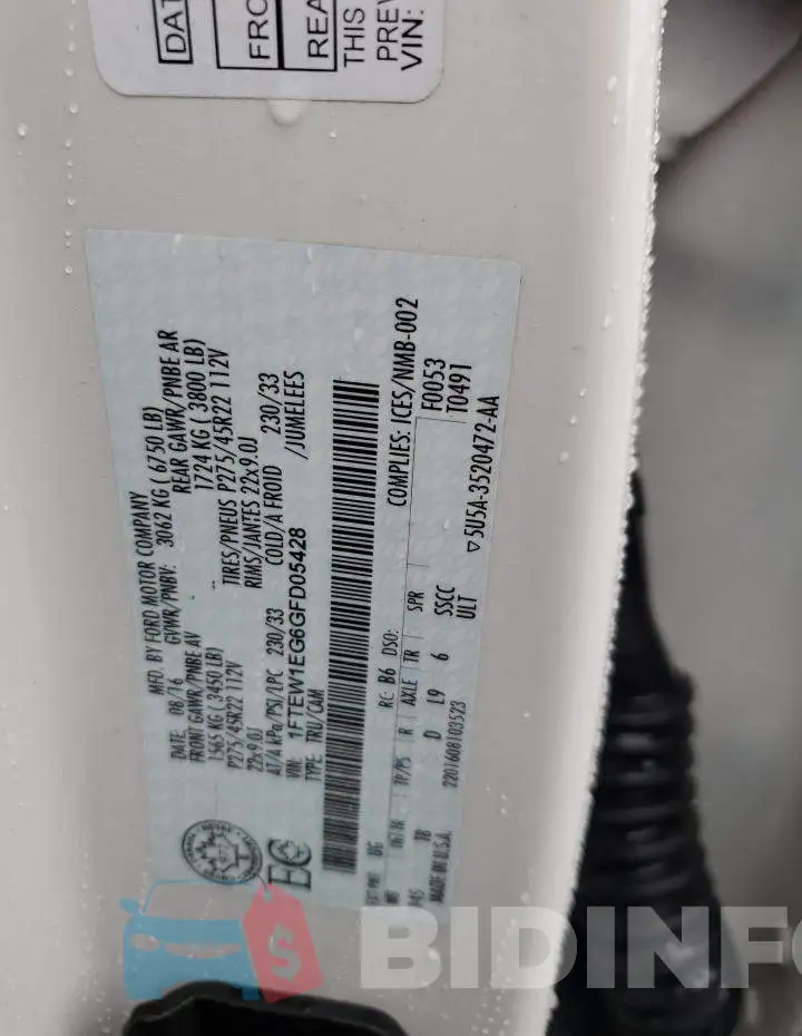 1FTEW1EG6GFD05428 Photo# 12