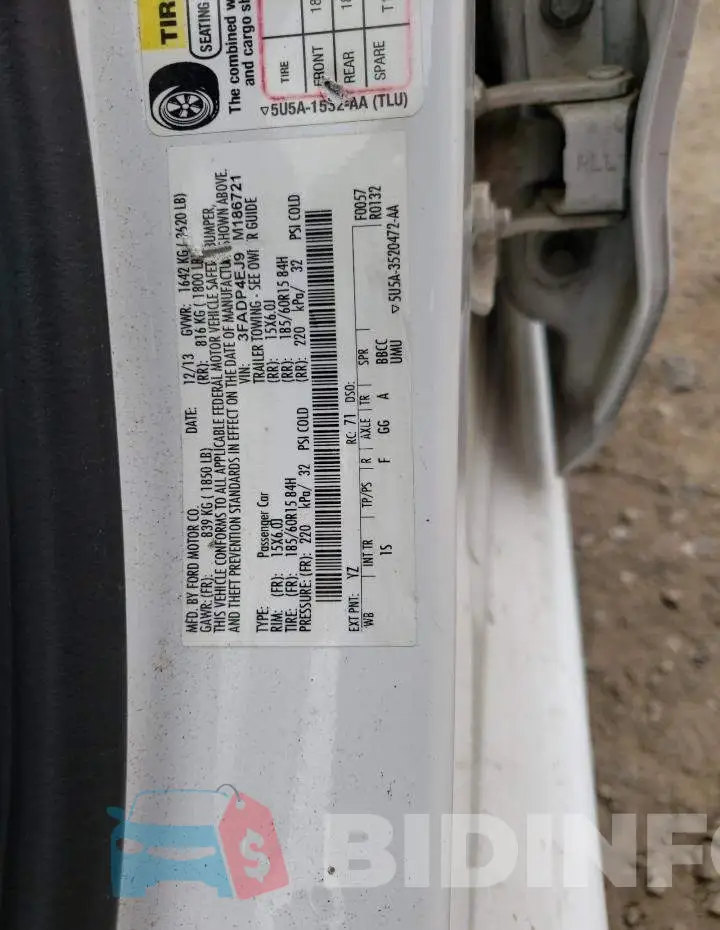 3FADP4EJ9EM186721 Photo# 13