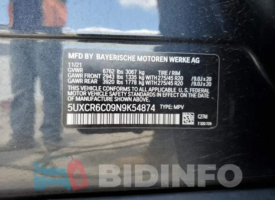 5UXCR6C09N9K54874 Photo# 12