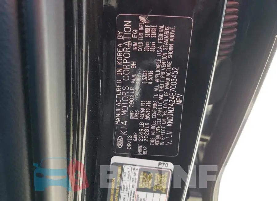 KNDJN2A24E7003452 Photo# 12