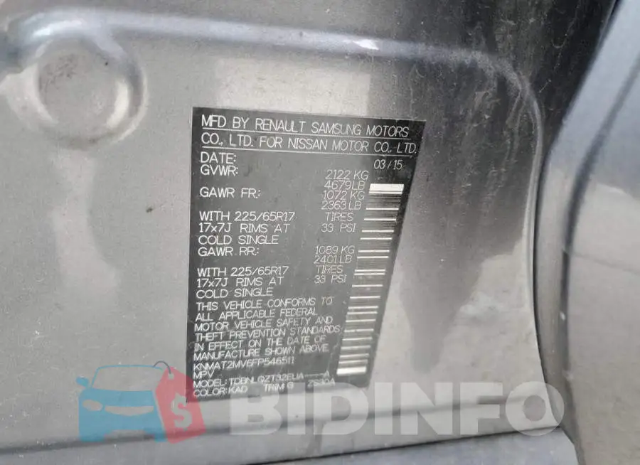 KNMAT2MV6FP546511 Photo# 14