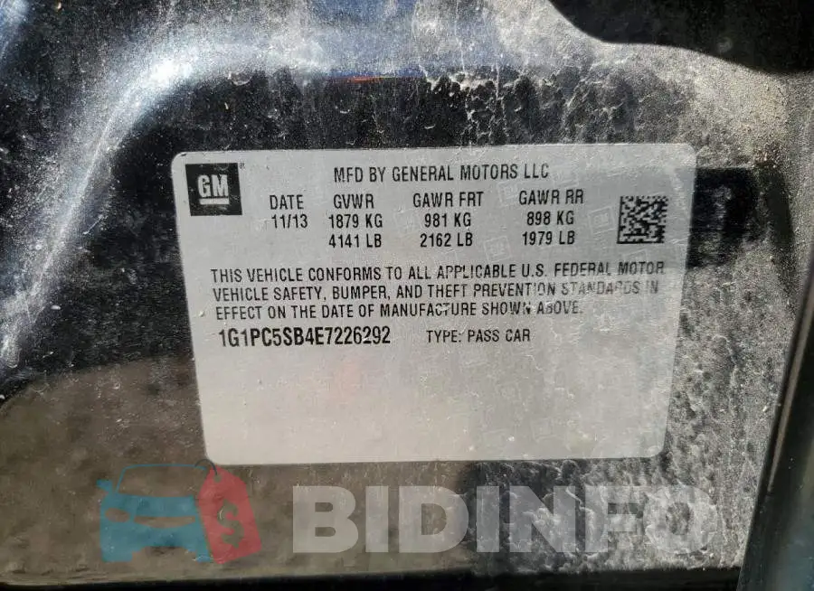 1G1PC5SB4E7226292 Photo# 12