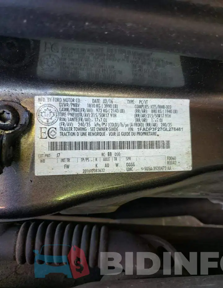 1FADP3F27GL278481 Photo# 12