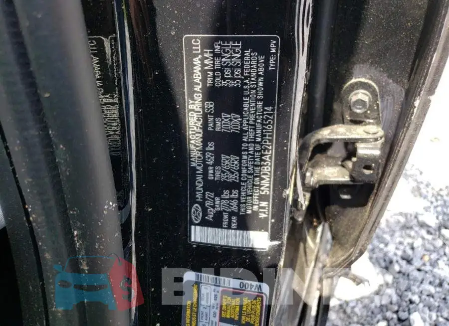 5NMJB3AE2PH165214 Photo# 14