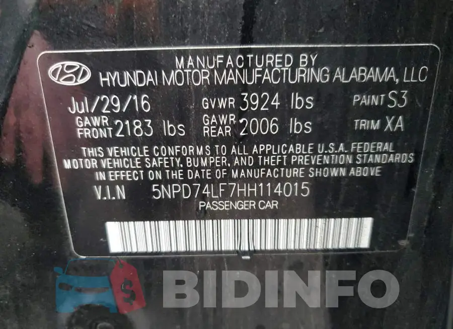5NPD74LF7HH114015 Photo# 12