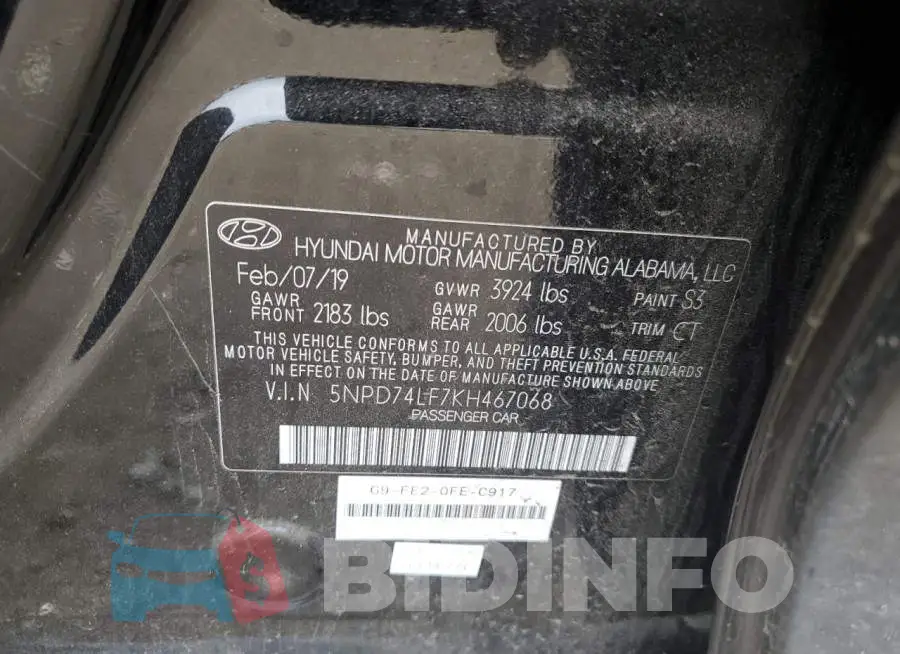 5NPD74LF7KH467068 Photo# 12