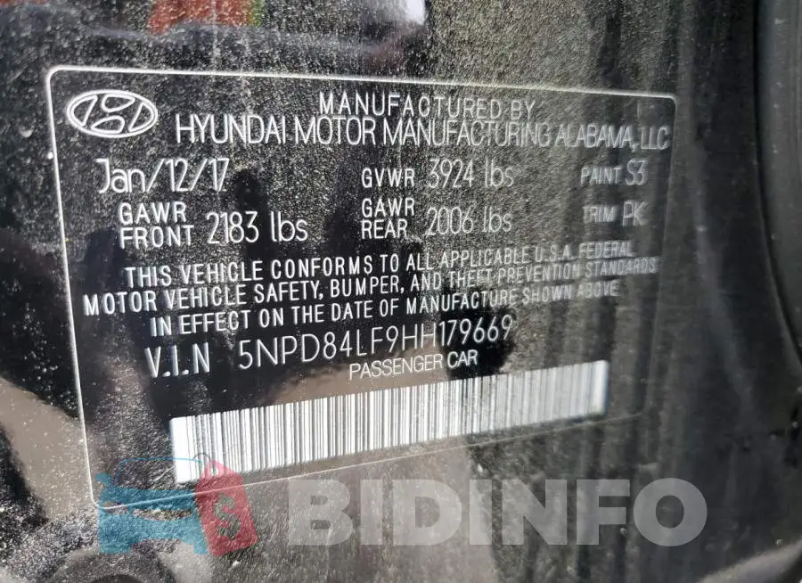 5NPD84LF9HH179669 Photo# 12