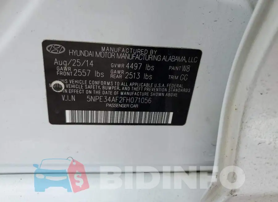 5NPE34AF2FH071056 Photo# 12
