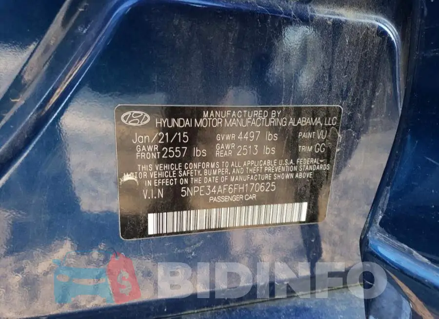 5NPE34AF6FH170625 Photo# 12