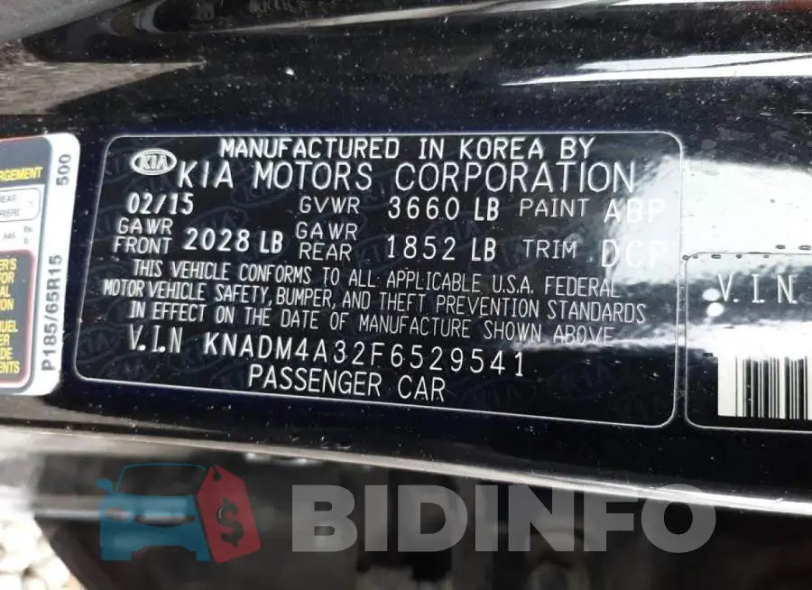 KNADM4A32F6529541 Photo# 12