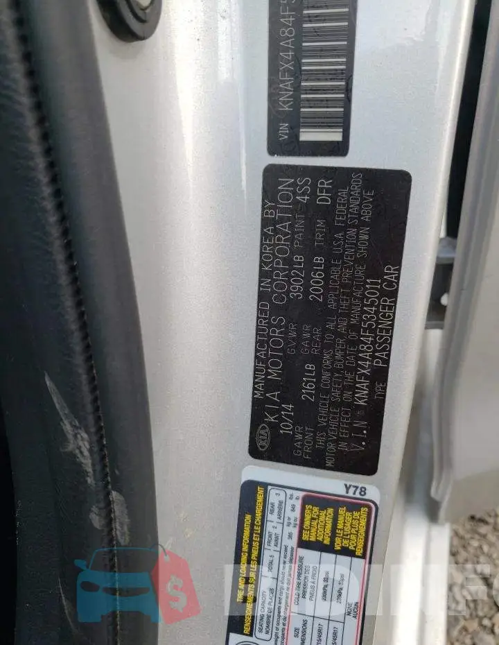 KNAFX4A84F5345011 Photo# 12